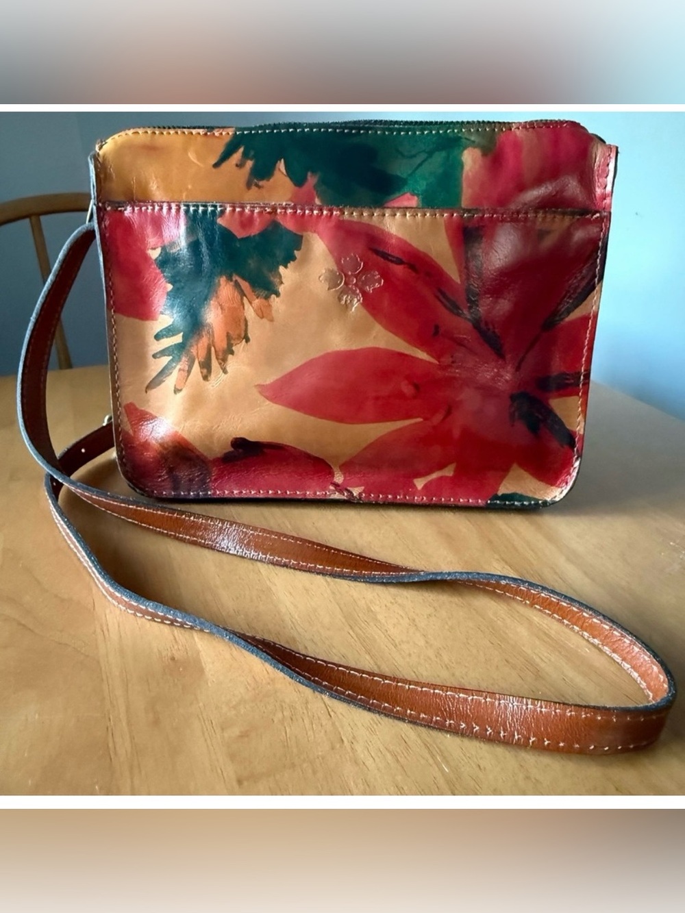 Patricia Nash Vallata Floral Leather Crossbody